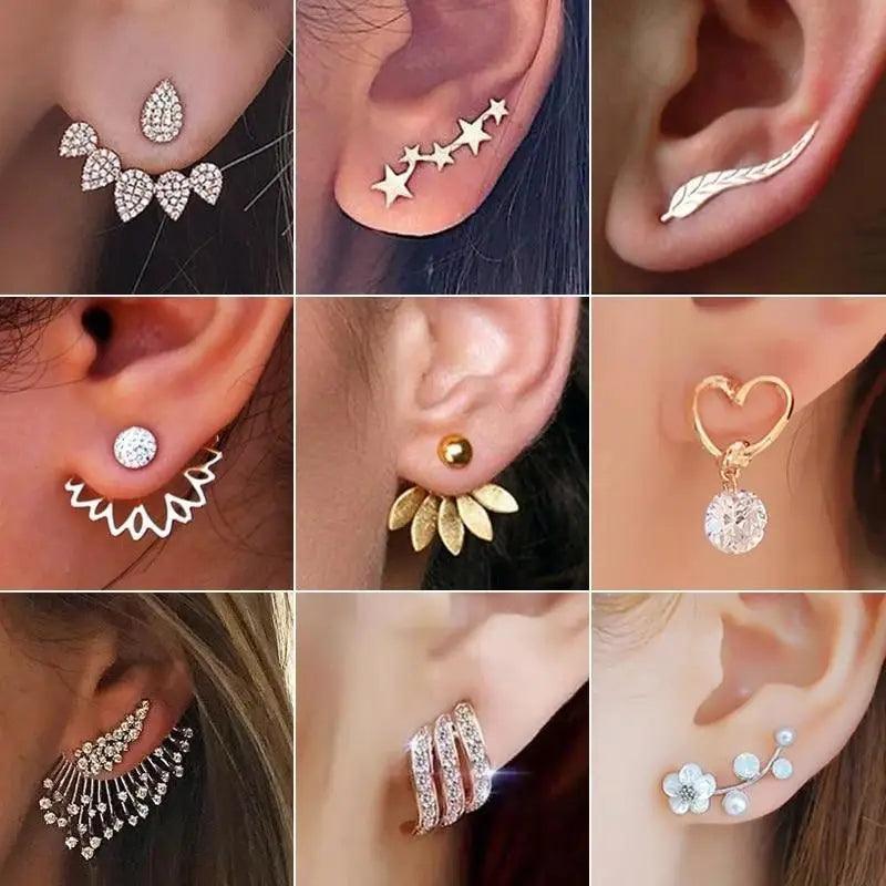 New Crystal Flower Drop Earrings for Women Fashion Jewelry Gold Rhinestones Earrings Gift for Party Women Fashion Jewelry - ALLURELATION - 573, Aesthetic Jewelry, Best Selling Earrings, Best Selling Jewelry, Cute Earrings, earrings, Fashion Earrings, Fashion Jewelry, Gifts for women, jewelry, Retro Jewelry, Wedding Jewelry, women Earrings, women Fashion earrings - Stevvex.com