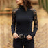 New Dazzling Spring and Autumn Women’s Knitted Turtleneck Sweater Casual Soft O - neck Jumper Fashion Slim Lace