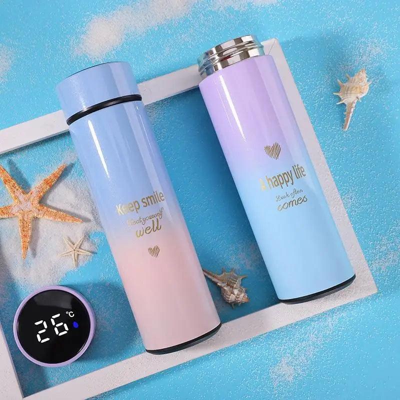 New Design 500ML Smart Thermos Water Bottle Led Digital Temperature Display Stainless Steel Coffee Thermal Mugs