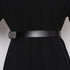 New Design Simple Black Plain Leather Belt For Women Classic Thin Skinny Waistbands Casual Women Dress Belts