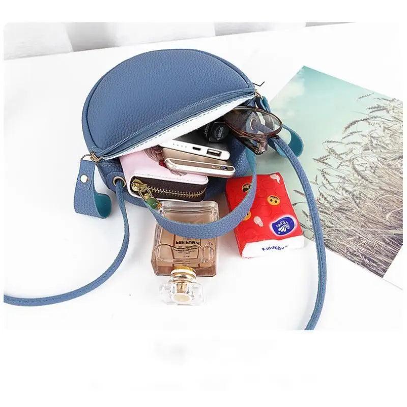 New Design Small Circular Bag For Women And Girls Fashionable Single Shoulder Slung Mobile Phone Ladies Purse Women’s