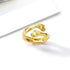 New Double Hand Rings Stylish Open Hug Romantic Lover Ring For Men Women And Girl Gold Wedding Rings Adjustable Sweet