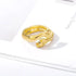 New Double Hand Rings Stylish Open Hug Romantic Lover Ring For Men Women And Girl Gold Wedding Rings Adjustable Sweet