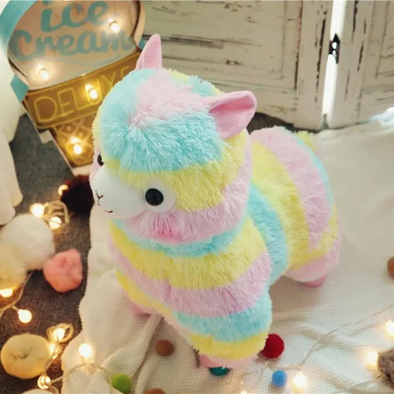 New Elegance 25cm Colorful Alpaca Plush Doll Baby Cute Animal Doll Soft Cotton stuffed doll Home Soft Toys Sleeping