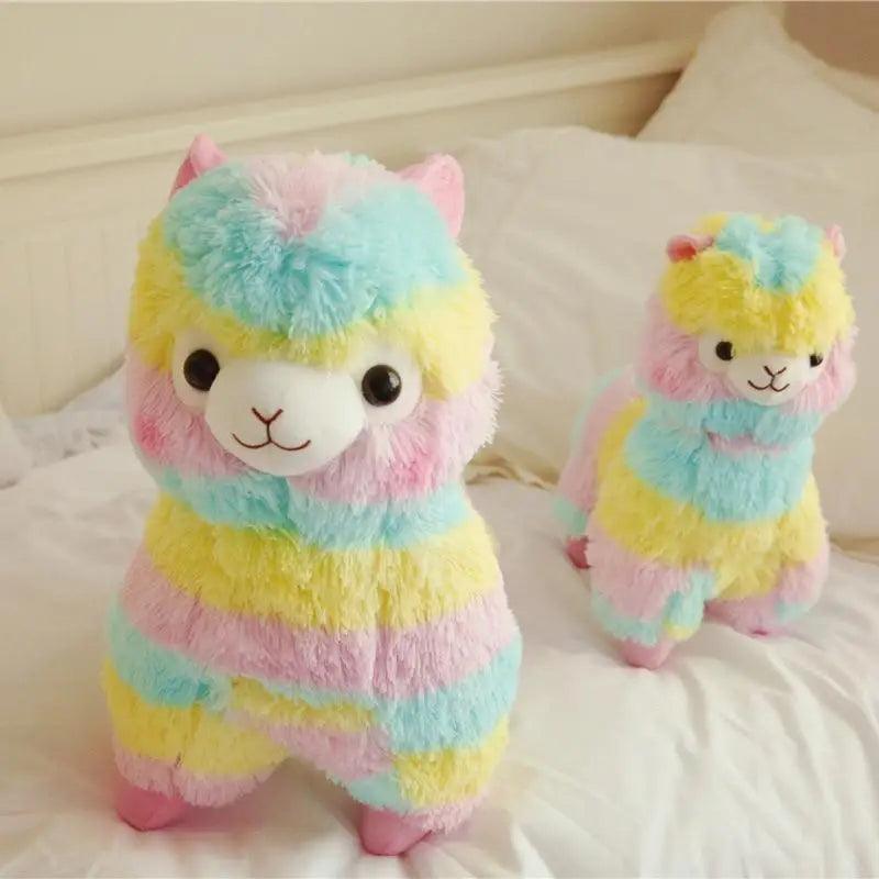 New Elegance 25cm Colorful Alpaca Plush Doll Baby Cute Animal Doll Soft Cotton stuffed doll Home Soft Toys Sleeping