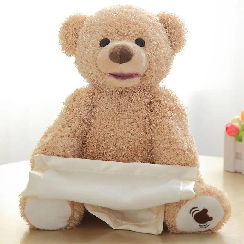 New Elegance 33cm Bear Plush Toys Play Lovely Stuffed Animals Electric Music Bear Toys For Girls Cute Kids Christmas