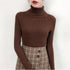 New Elegance Autumn/Winter Knitted Jumper Tops Turtleneck Pullovers Casual Sweaters Women Shirt Long Sleeve Tight