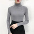 New Elegance Autumn/Winter Knitted Jumper Tops Turtleneck Pullovers Casual Sweaters Women Shirt Long Sleeve Tight