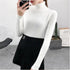 New Elegance Autumn/Winter Knitted Jumper Tops Turtleneck Pullovers Casual Sweaters Women Shirt Long Sleeve Tight