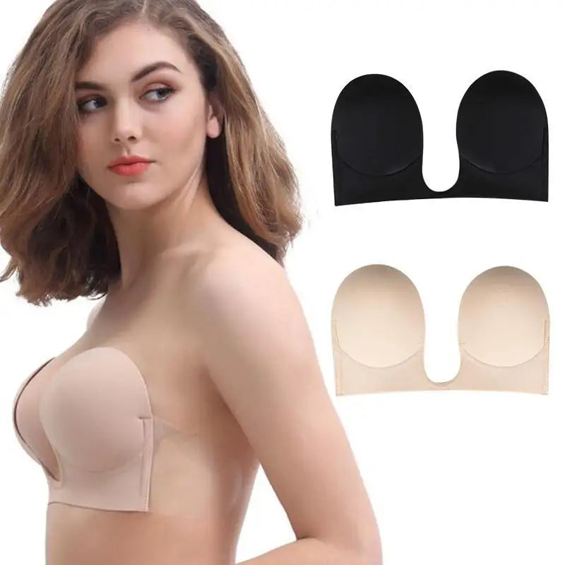 New Elegance Invisible Push Up Bra Strapless Bras Dress Wedding Party Sticky Self - adhesive Silicone Brassiere