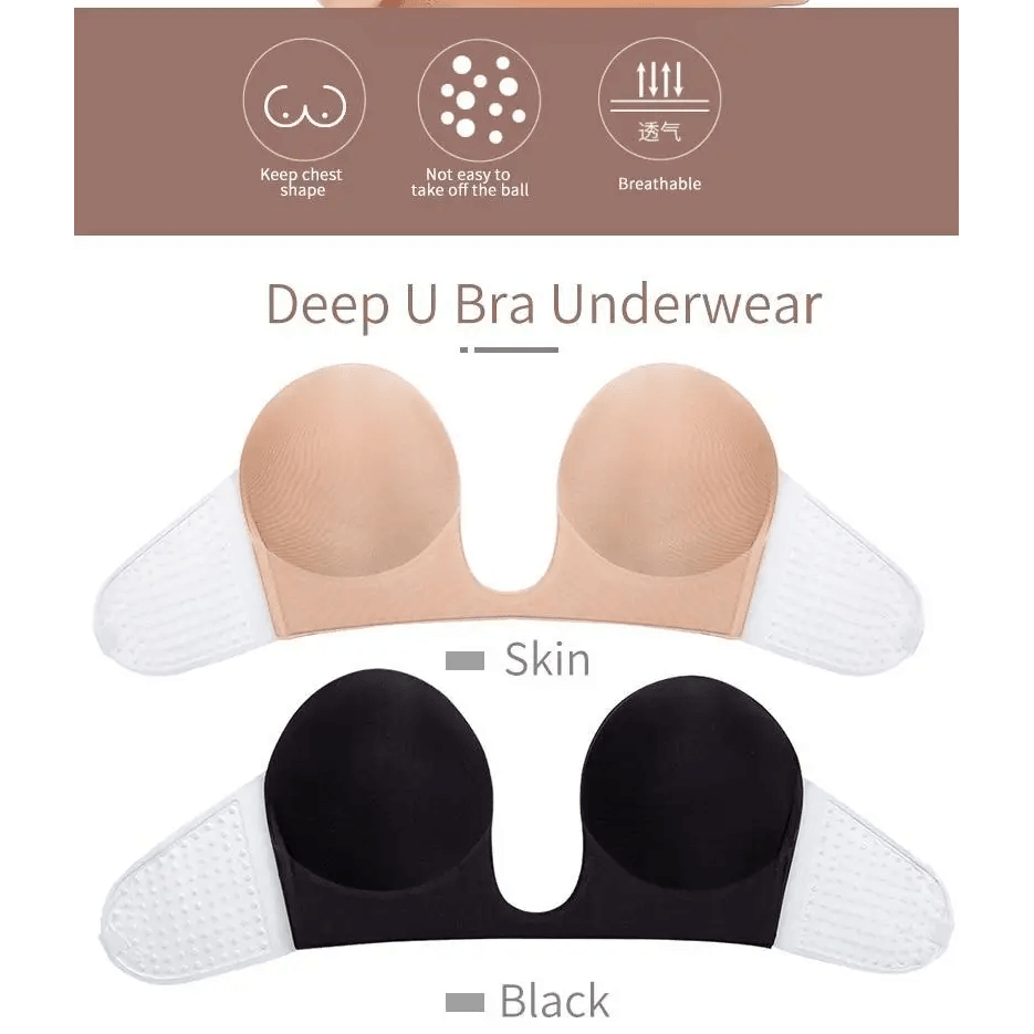 New Elegance Invisible Push Up Bra Strapless Bras Dress Wedding Party Sticky Self - adhesive Silicone Brassiere