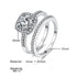 New Elegance Silver Couple Cubic Zirconia Set Ring Luxury Bridal Wedding And Engagement Fine Jewelry - ALU57391YVR