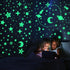 New Elegant Luminous 3D Stars Dots Wall Sticker for Kids Room Bedroom Home Decoration Glow In The Dark Moon Decal