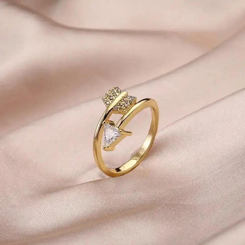 New Elegant Stainless Steel Rings For Women And Girls - Unique Design Female Engagement And Wedding Rings - ALU01832WWW