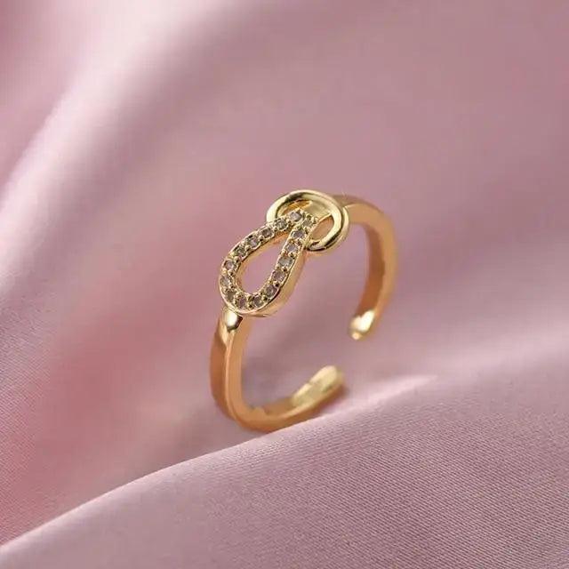 New Elegant Stainless Steel Rings For Women And Girls - Unique Design Female Engagement And Wedding Rings - ALU01832WWW