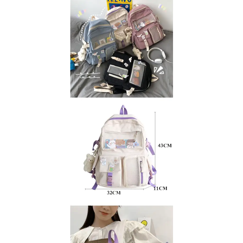 New Elegant Waterproof Backpack For Ladies And Women Cute Student Bookbag/Trevel Bag for Teenager Girls - ALU92986HIJ