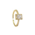 New Exquisite Simple Square Zircon Gold Rings For Woman And Girls Ethnic Jewelry Accessories For Girls - ALU04937VRE