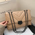 New Famous Casual Chain Crossbody Bags For Women Fashion Simple Shoulder Bag Designer Handbags PU Leather Messenger