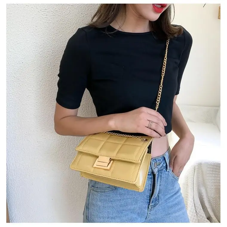 New Fancy Chain Strap Shoulder Bags for Women Summer Fashion Crossbody Bags PU Leather Lady Purses and Handbags