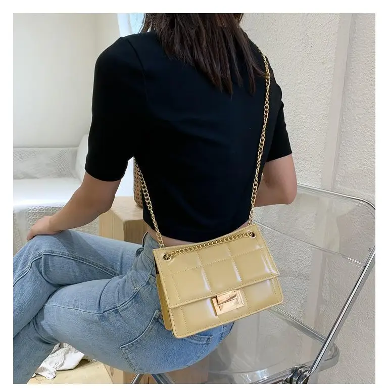 New Fancy Chain Strap Shoulder Bags for Women Summer Fashion Crossbody Bags PU Leather Lady Purses and Handbags