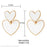 New Fashion Heart Drop Earrings For Women Vintage Geometric Sweet Dangle Hanging Earrings For Ladies And Girls