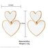 New Fashion Heart Drop Earrings For Women Vintage Geometric Sweet Dangle Hanging Earrings For Ladies And Girls