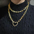 New Fashionable Two Layers Modern Choker Necklace For Women And Girls Shinny Gold Color Necklace Choker Jewelry