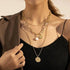 New Fashionable Two Layers Modern Choker Necklace For Women And Girls Shinny Gold Color Necklace Choker Jewelry