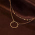 New Fashionable Two Layers Modern Choker Necklace For Women And Girls Shinny Gold Color Necklace Choker Jewelry