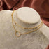 New Fashionable Two Layers Modern Choker Necklace For Women And Girls Shinny Gold Color Necklace Choker Jewelry