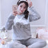 2021 New Flannel Pajamas Nightwear Sleepwear Set Winter Warm Simple Long Sleeve Leisure Pure Color Lovely Women Home Wear Suit - Treko - 2021 pajamas, 2021 trends, birthday gifts, comfortable pajamas, fashion 2021, fashionable pajamas, new trend 2021, pajamas, pajamas 2021, pajamas for women, pajamas set, trends 2021, trendy pajamas, trendy pajamas 2021, trendy pajamas for women, winter pajamas, winter pajamas 2021, winter women pajamas, women pajamas- Stevvex.com