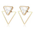 New Glamorous Acrylic Round Heart Gold Earrings For Women And Girls - Trendy Women’s Jewelry For Party And Wedding