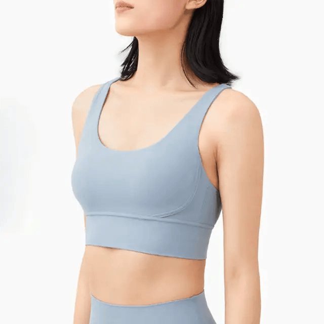 New High Quality Fabric Nylon Breathable Women Yoga Tops Bra Solid Color And Sports Wear Outdoor Exercise Clothes