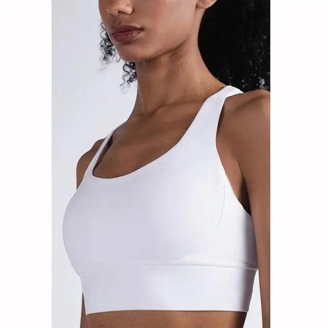 New High Quality Fabric Nylon Breathable Women Yoga Tops Bra Solid Color And Sports Wear Outdoor Exercise Clothes