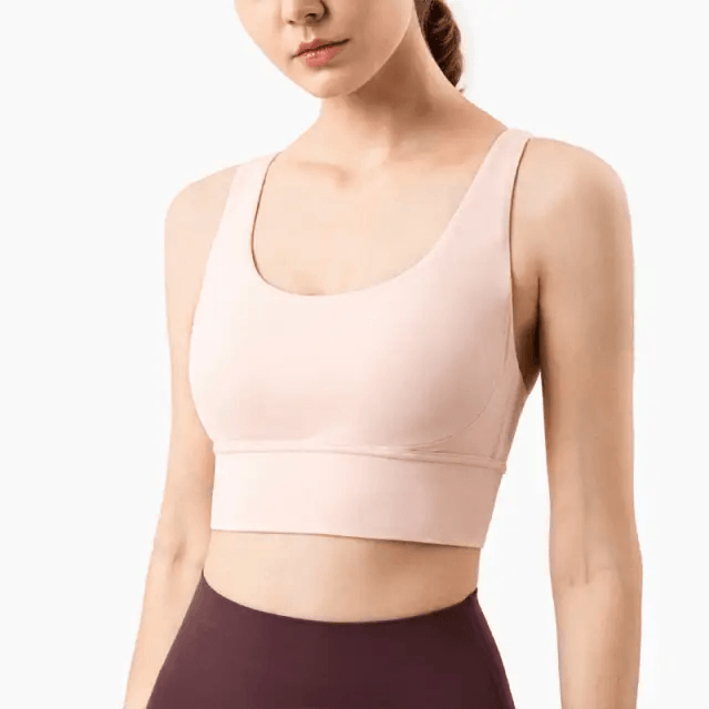 New High Quality Fabric Nylon Breathable Women Yoga Tops Bra Solid Color And Sports Wear Outdoor Exercise Clothes