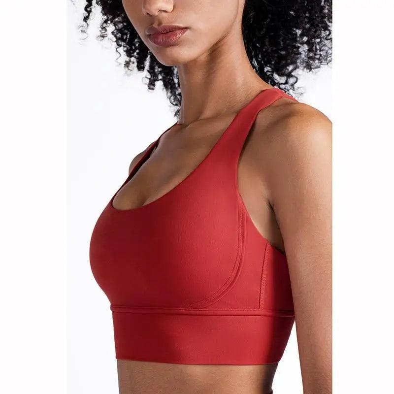 New High Quality Fabric Nylon Breathable Women Yoga Tops Bra Solid Color And Sports Wear Outdoor Exercise Clothes