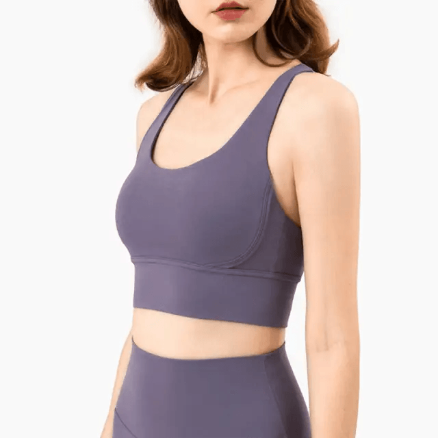 New High Quality Fabric Nylon Breathable Women Yoga Tops Bra Solid Color And Sports Wear Outdoor Exercise Clothes