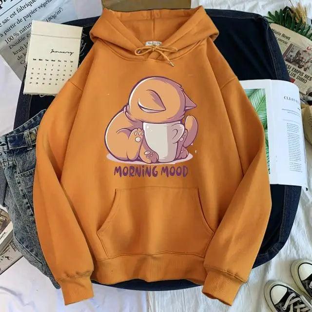 New Hoody Cat Cartoon Print Woman Sweatshirt With Hooded Loose Women's Hoodie Korean Fashion Female Clothes - Treko - Casual Tracksuit, Cool Fashion, Cool Hoodies, Female Fashion, Hooded sweatshirts, Hoodies, Jacket Hoodies, Loose Hoodies, Luxury Hoodies, Modern Hoodies, New Hoodies, Stylish Hoodies, Woman Fashion Hoodies, Women elegant Hoodies, Women fashion, Women Hoodies- Stevvex.com