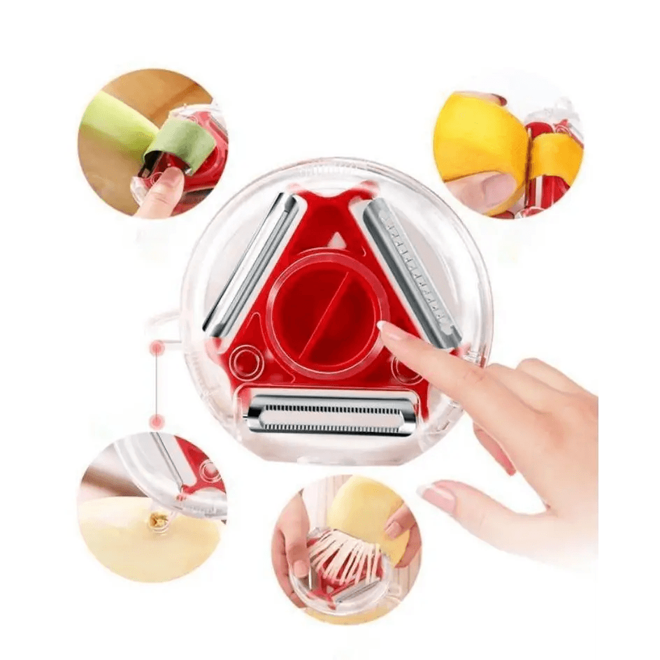 New Incredible Magic Trio Peeler Set Slicer Stainless Steel Peeler Shredder Cutter Multi Peel Blade Kitchen Tool