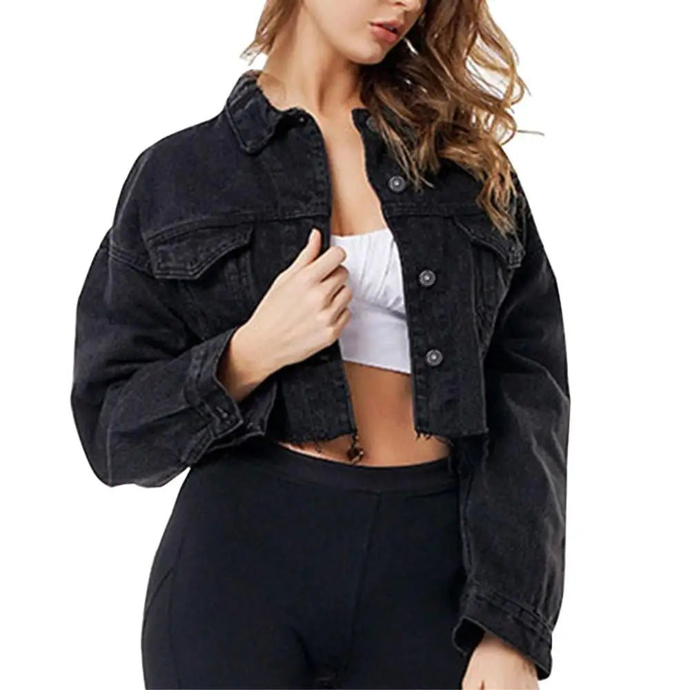 New Incredible Spring Women Sexy Ripped Denim Jackets Vintage Casual Short Jean Jacket Puff Sleeve Winter Female Coat