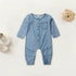 New Infant Kid Baby Girl Boy Clothes Soft Denim Romper Play suit Jumpsuit Outfits 0-24M - STEVVEX Baby - baby, baby birthday clothes, baby boy clothing, baby boy jumpsuits, baby clothing, baby fashion clothing, baby gifts, baby girl dresses, baby items, baby products, baby rompers, baby suits, baby winter clothing, gifts for birthday, kids clothing - Stevvex.com