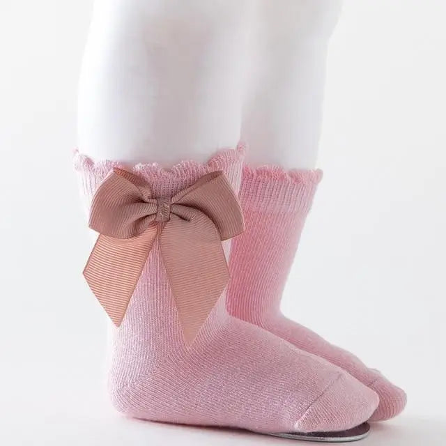 2021 New Kids Socks Toddlers Girls Big Bow Knee High Quality Long Soft Autumn Winter 100% Cotton Lace Baby Tube Sock - Treko - 2021 trends, birthday gifts, birthday socks, comfortable socks, fashion 2021, fashionable socks, latest socks, new trend 2021, SOCKS, socks  for babies, socks 2021, socks for children, socks for kids, stylish socks, trends 2021, trendy socks, trendy socks 2021, unisex socks- Stevvex.com