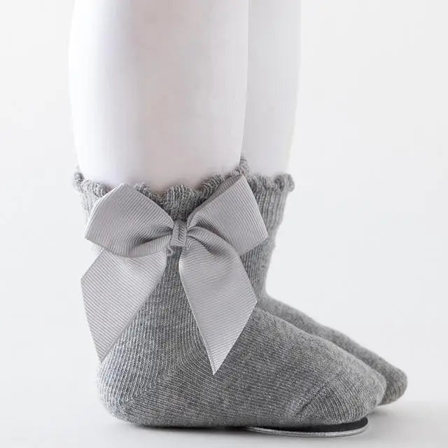 2021 New Kids Socks Toddlers Girls Big Bow Knee High Quality Long Soft Autumn Winter 100% Cotton Lace Baby Tube Sock - Treko - 2021 trends, birthday gifts, birthday socks, comfortable socks, fashion 2021, fashionable socks, latest socks, new trend 2021, SOCKS, socks  for babies, socks 2021, socks for children, socks for kids, stylish socks, trends 2021, trendy socks, trendy socks 2021, unisex socks- Stevvex.com