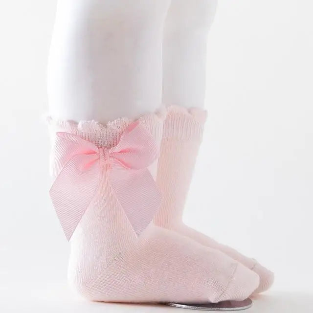 2021 New Kids Socks Toddlers Girls Big Bow Knee High Quality Long Soft Autumn Winter 100% Cotton Lace Baby Tube Sock - Treko - 2021 trends, birthday gifts, birthday socks, comfortable socks, fashion 2021, fashionable socks, latest socks, new trend 2021, SOCKS, socks  for babies, socks 2021, socks for children, socks for kids, stylish socks, trends 2021, trendy socks, trendy socks 2021, unisex socks- Stevvex.com