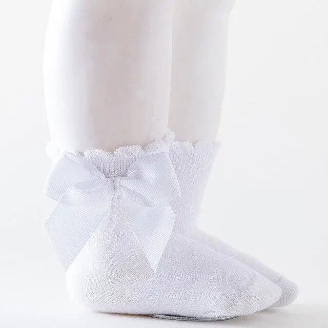 2021 New Kids Socks Toddlers Girls Big Bow Knee High Quality Long Soft Autumn Winter 100% Cotton Lace Baby Tube Sock - Treko - 2021 trends, birthday gifts, birthday socks, comfortable socks, fashion 2021, fashionable socks, latest socks, new trend 2021, SOCKS, socks  for babies, socks 2021, socks for children, socks for kids, stylish socks, trends 2021, trendy socks, trendy socks 2021, unisex socks- Stevvex.com