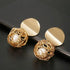 New Latest Round Dangle Drop Women’s Earrings Stylish Round Heart Gold Female Earring - Trendy Wedding Jewelry