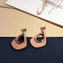 New Latest Round Dangle Drop Women’s Earrings Stylish Round Heart Gold Female Earring - Trendy Wedding Jewelry