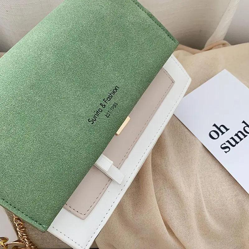 New Look Contrast Color Scrub Leather Crossbody Bags For Women And Girls Simple Chain Shoulder Bag , Purses And Handbags For Ladies - ALLURELATION - 575, Bags, bags for girls, bags for ladies, Best deal on bags, Best Selling Bag, Chain Design Bags, Cross Body Bag For Girls, elegant bags, Fashionable bag, gift bags, Hot Sale Bag, Luxury Bags, Matching Bags, Modern Bags, Party Bags, Scrub Leather bags, shoulder bag for ladies, Stylish Hanging Bags, Trendy Bags, Vintage Style bag - Stevvex.com