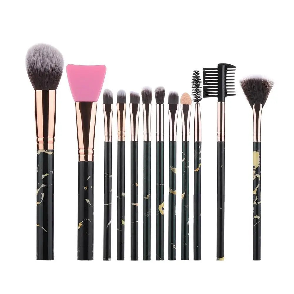 New Luxurious 12/8/5pcs Eye Lip Makeup Brushes Set Eyebrow Comb Eyelash Sponge Eyeshadow Silicone Face Mask Edge