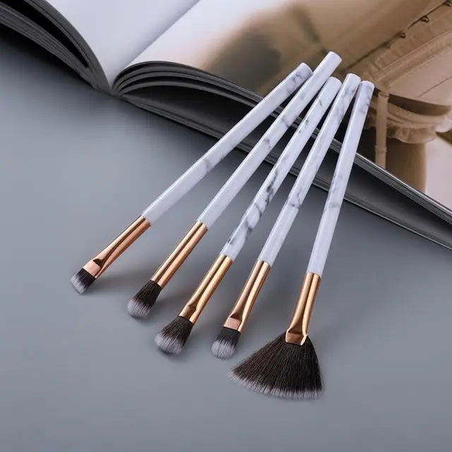 New Luxurious 12/8/5pcs Eye Lip Makeup Brushes Set Eyebrow Comb Eyelash Sponge Eyeshadow Silicone Face Mask Edge